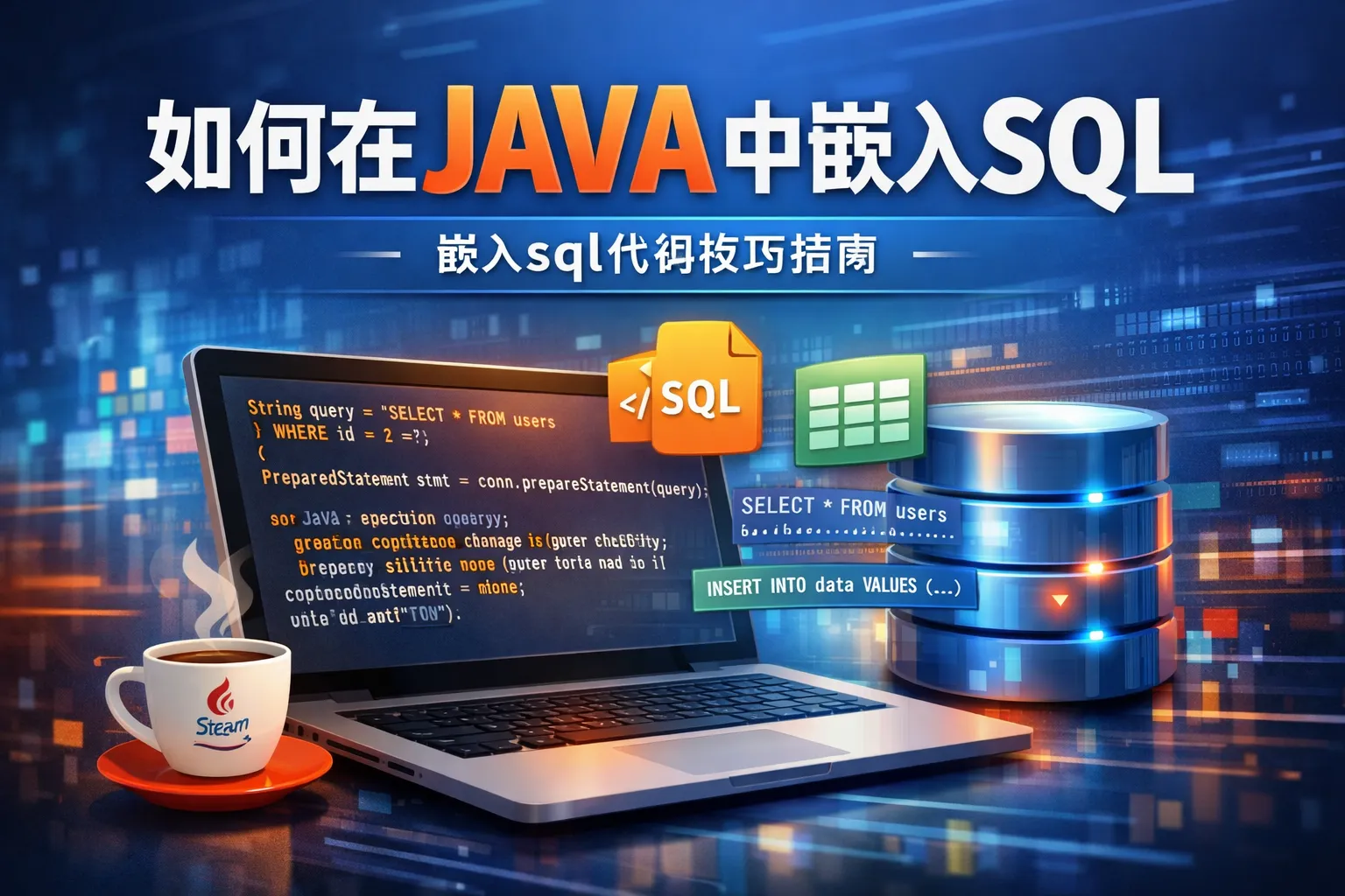如何在JAVA中嵌入sql