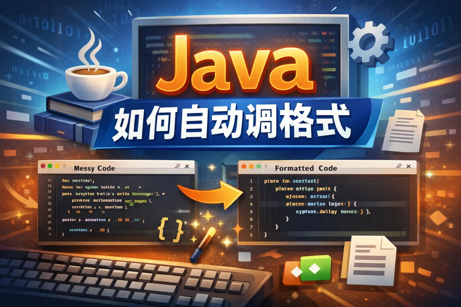 java如何自动调格式