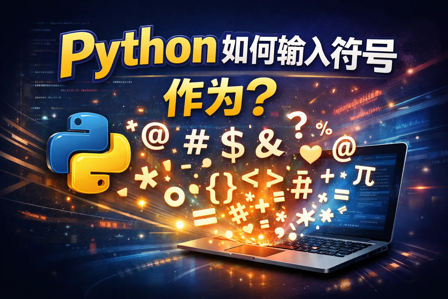 Python如何输入符号作为