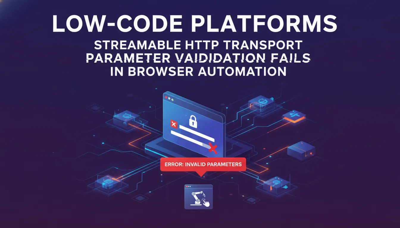 Streamable Http Logo 低代码平台中 为什么 Streamable HTTP Transport 在浏览器自动化中容易出现参数校验失败