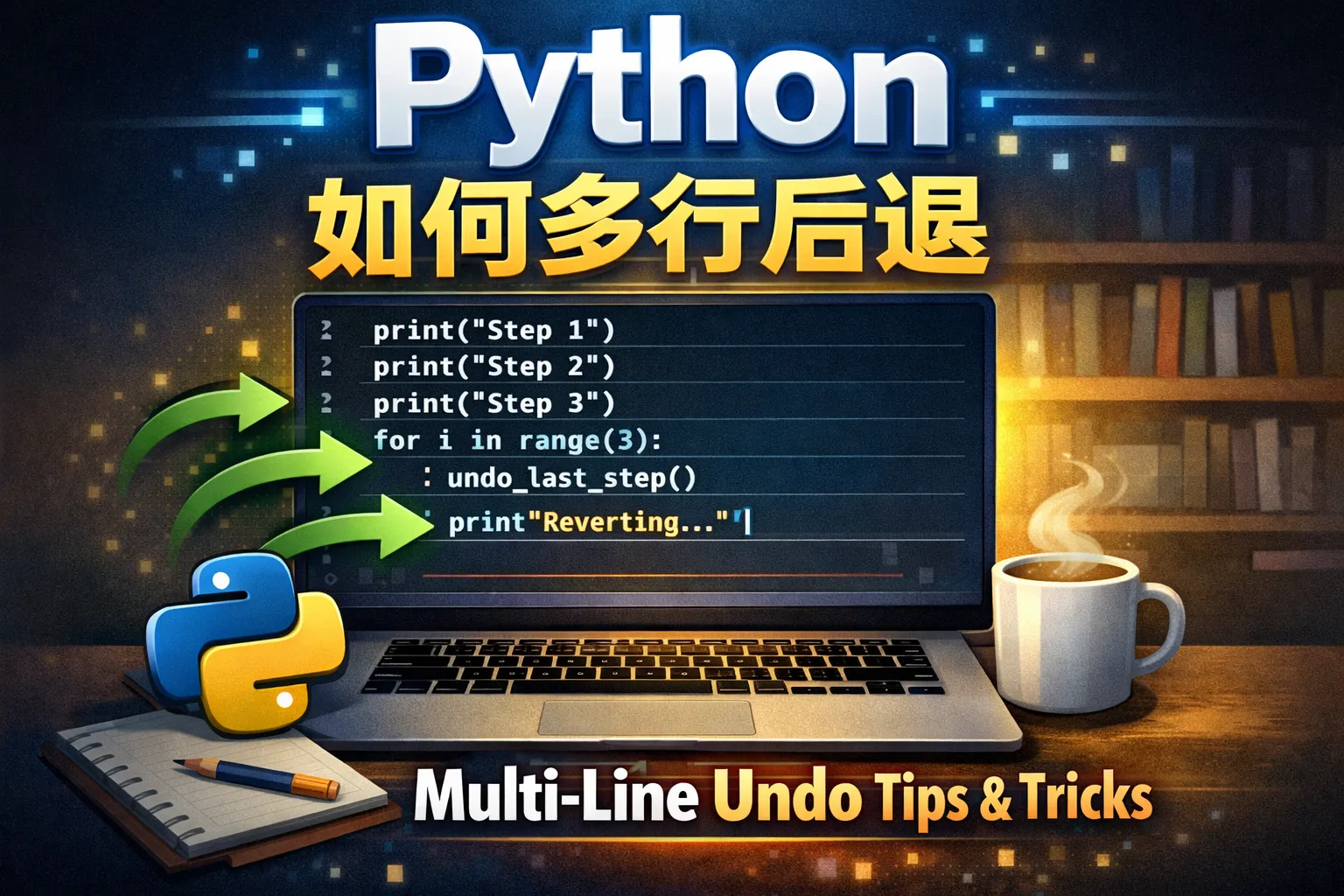 python 如何多行后退
