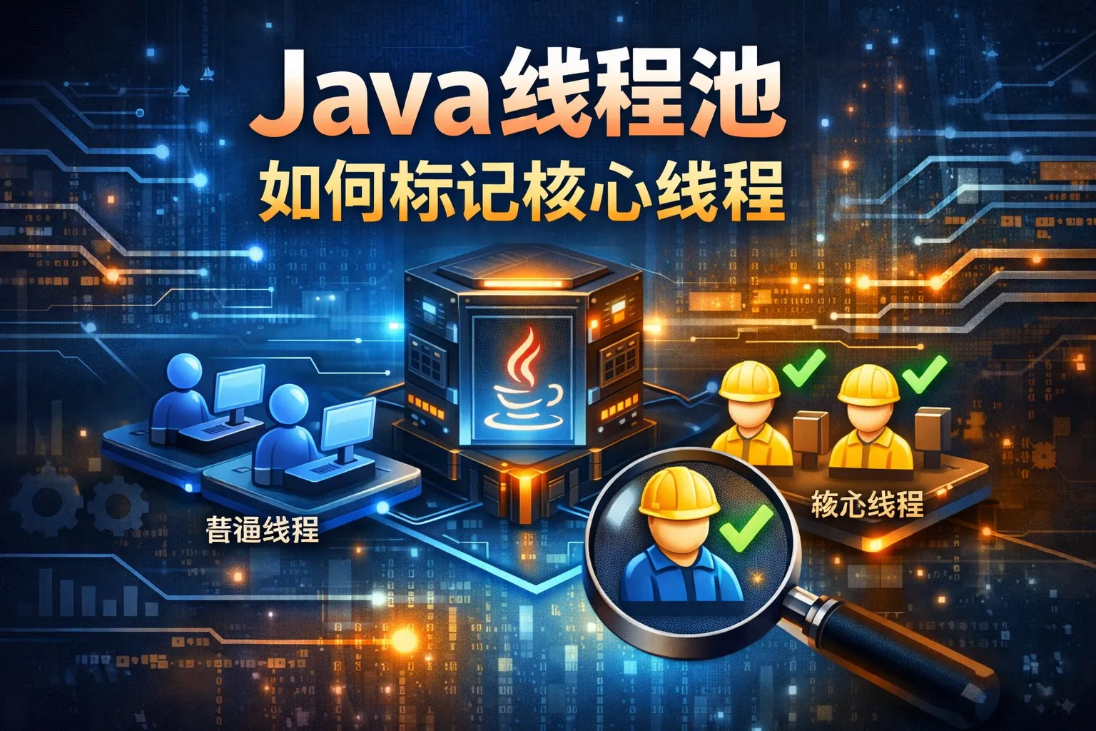 java线程池如何标记核心线程
