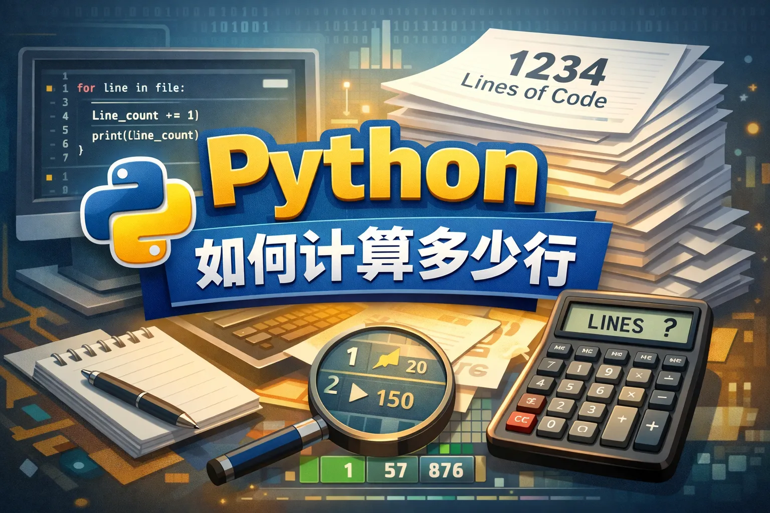 python如何计算多少行