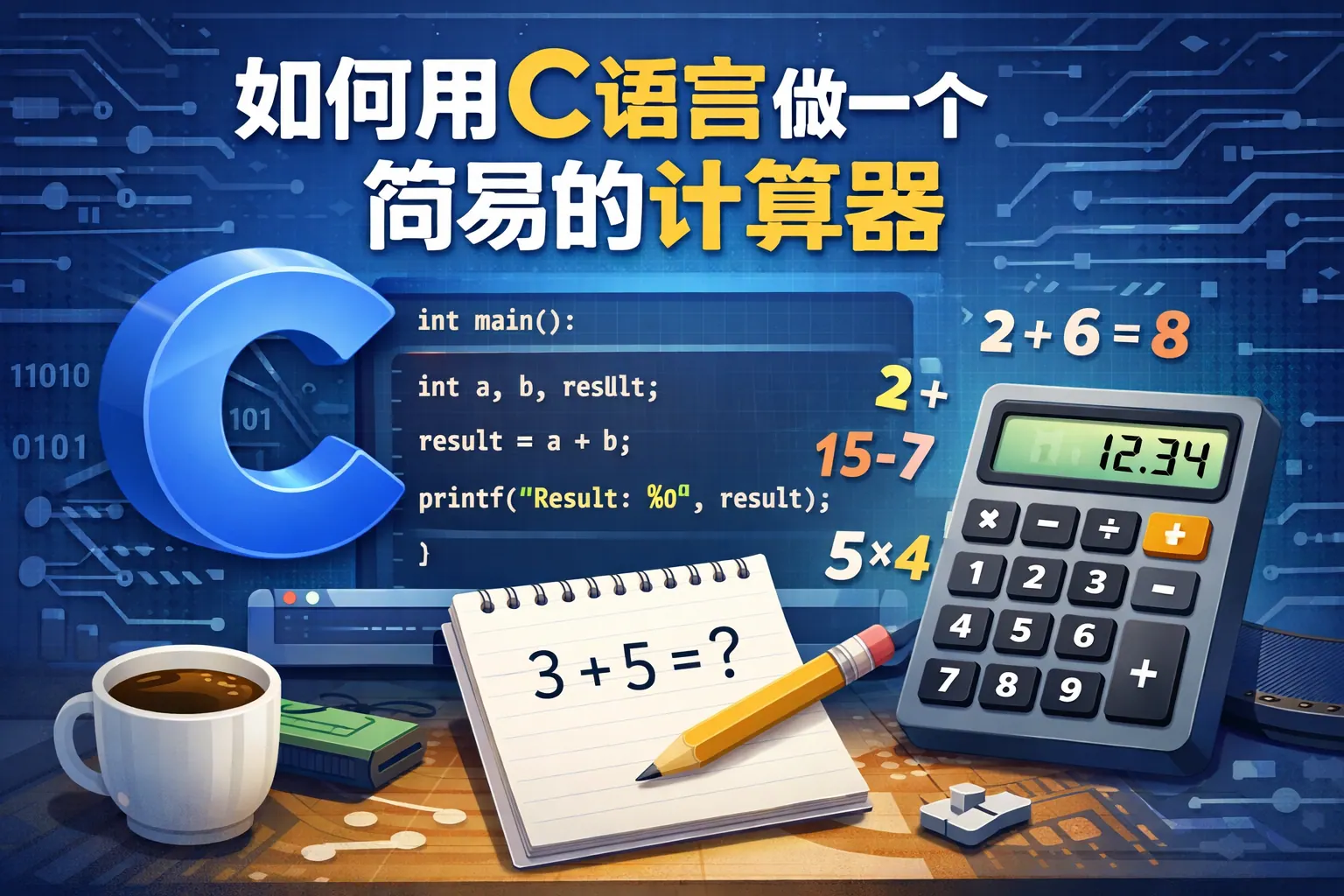 如何用c语言做一个简易的计算器