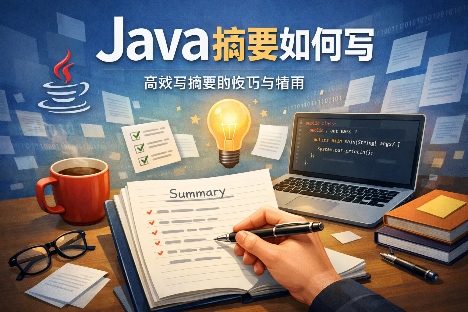 Java摘要如何写