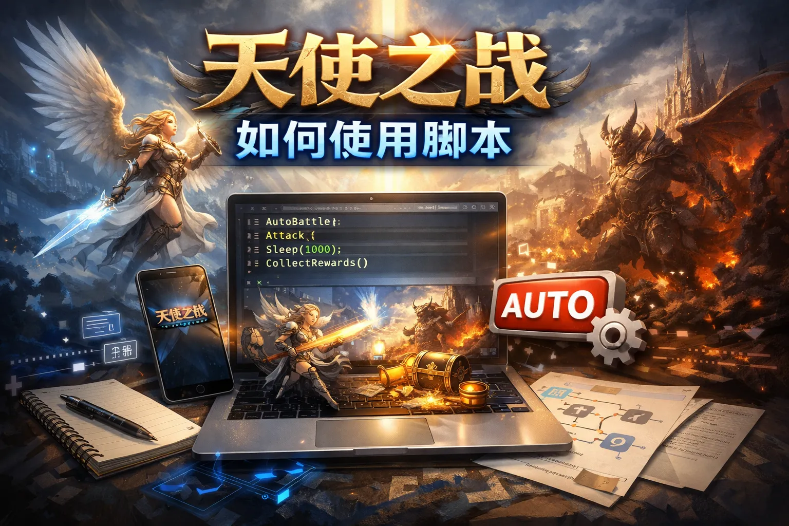 天使之战如何使用脚本