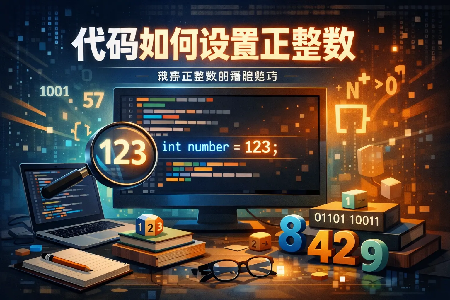 代码如何设置正整数