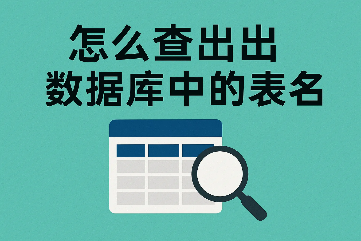 怎么查出数据库中的表名