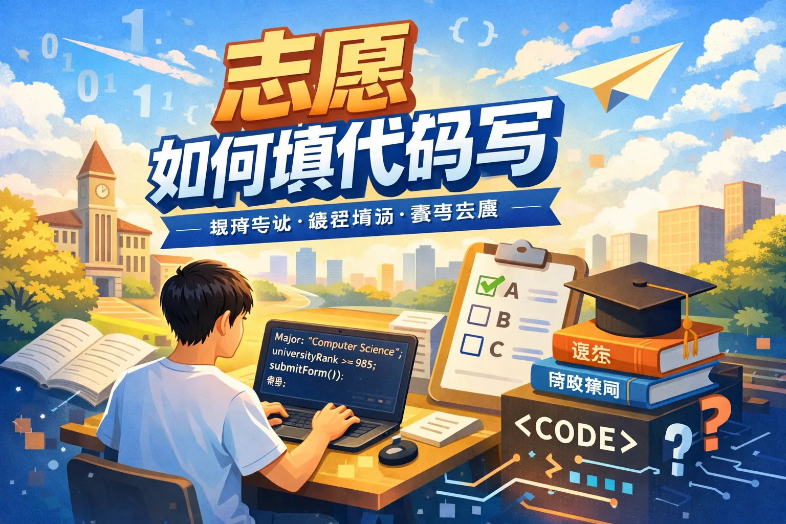 志愿如何填代码填写