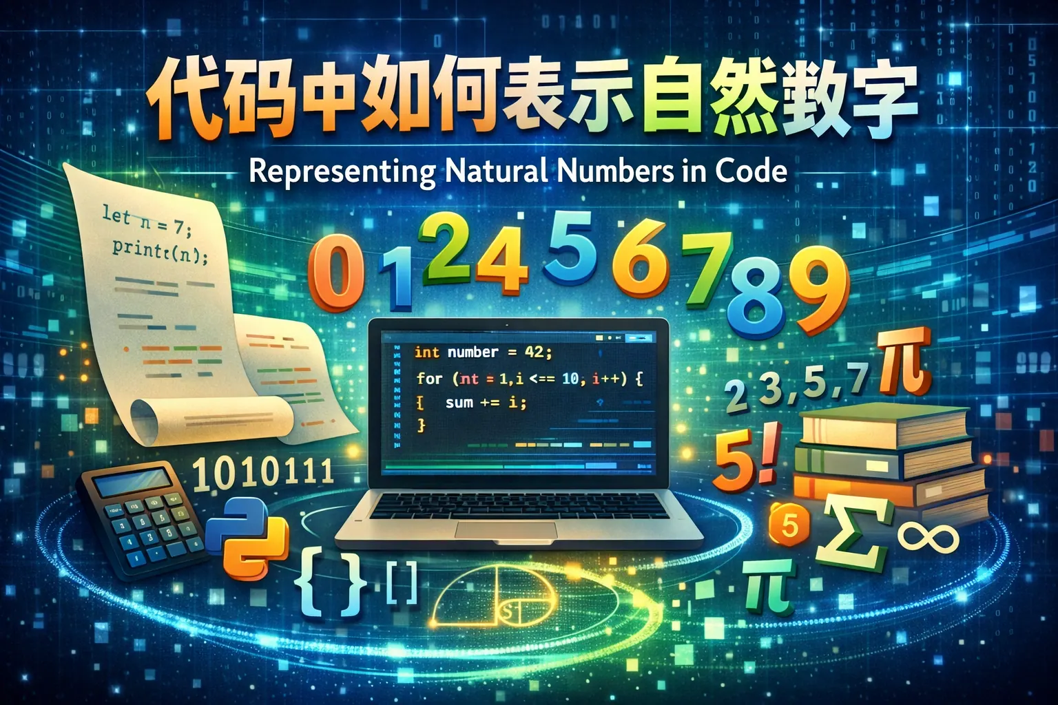 代码中如何表示自然数字