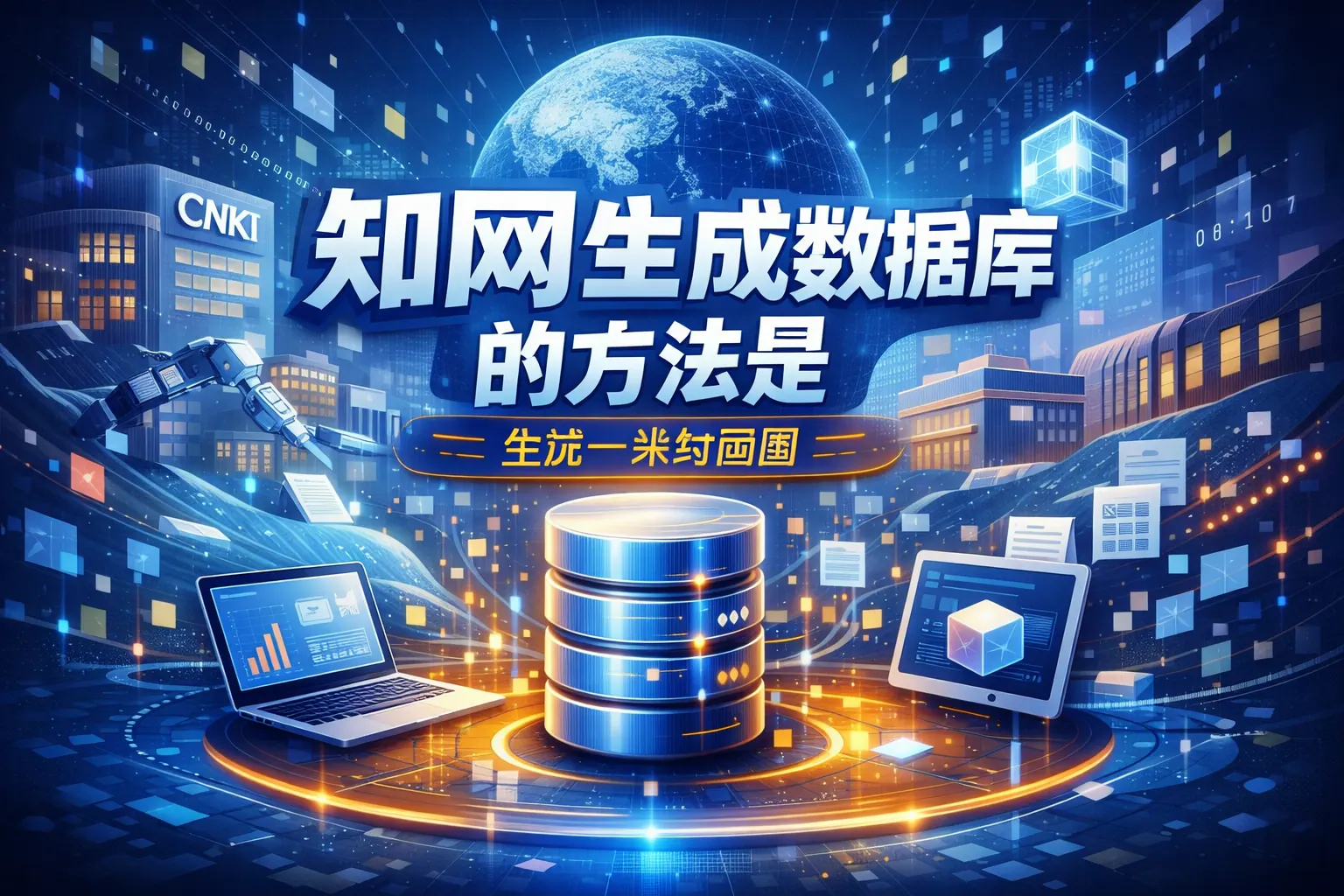 知网生成数据库的方法是