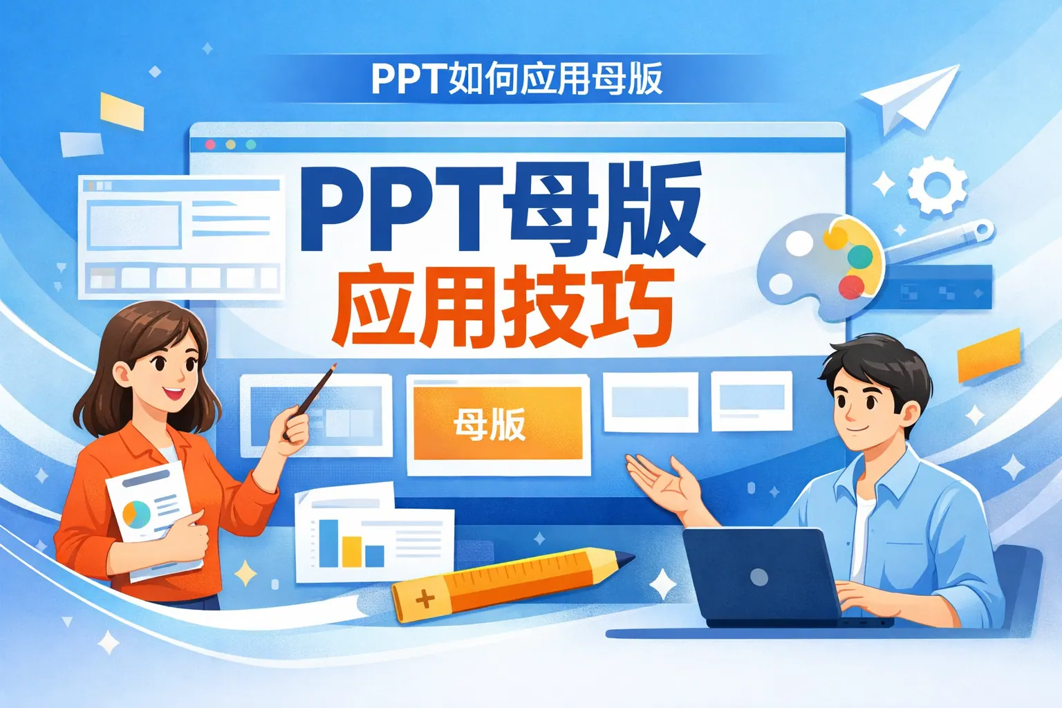 ppt如何应用母版