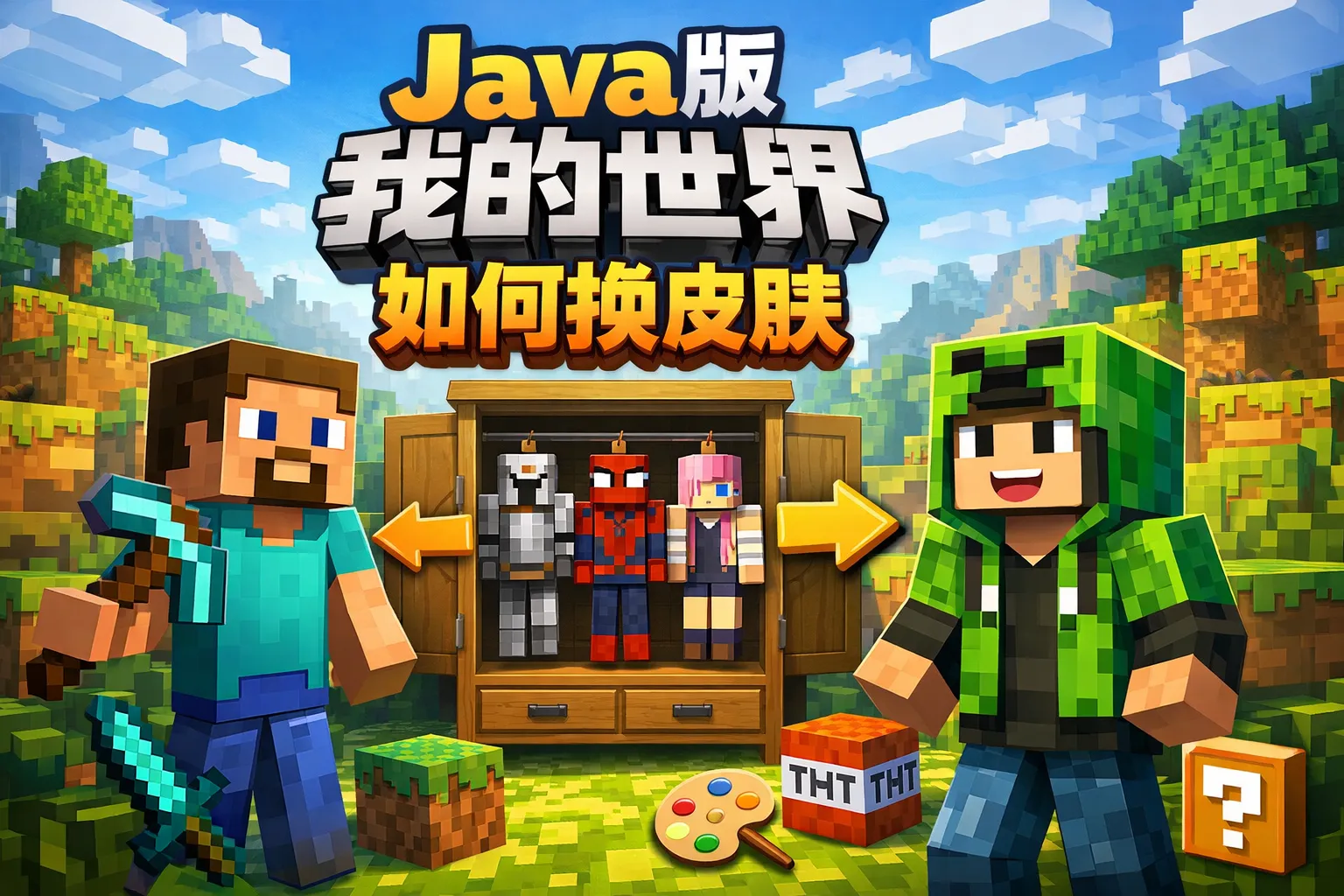 java版我的世界如何换皮肤