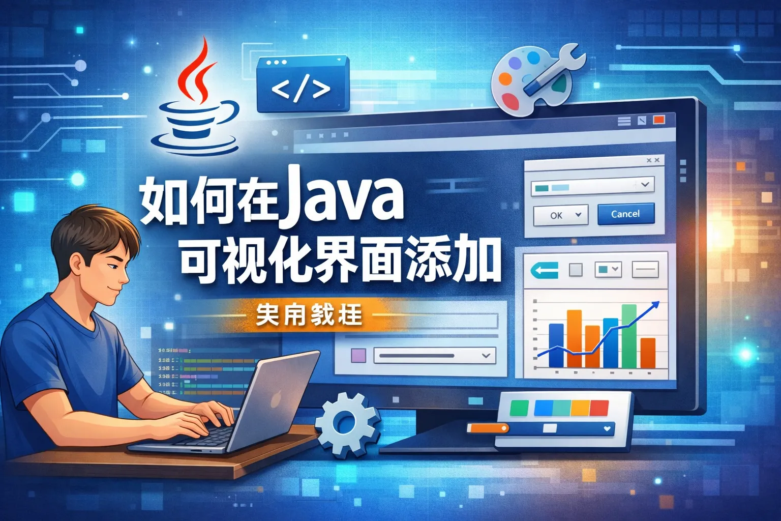 如何在java可视化界面添加