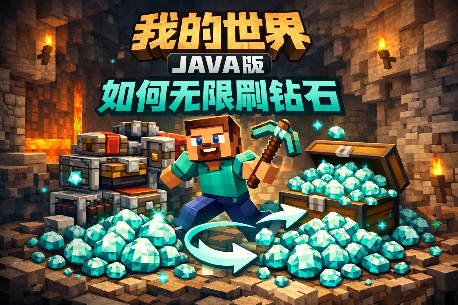 我的世界java版如何无限刷钻石
