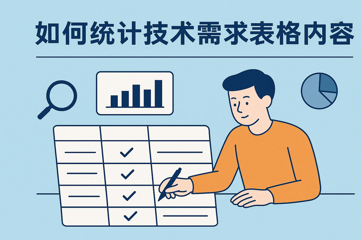怎么统计技术需求表格内容