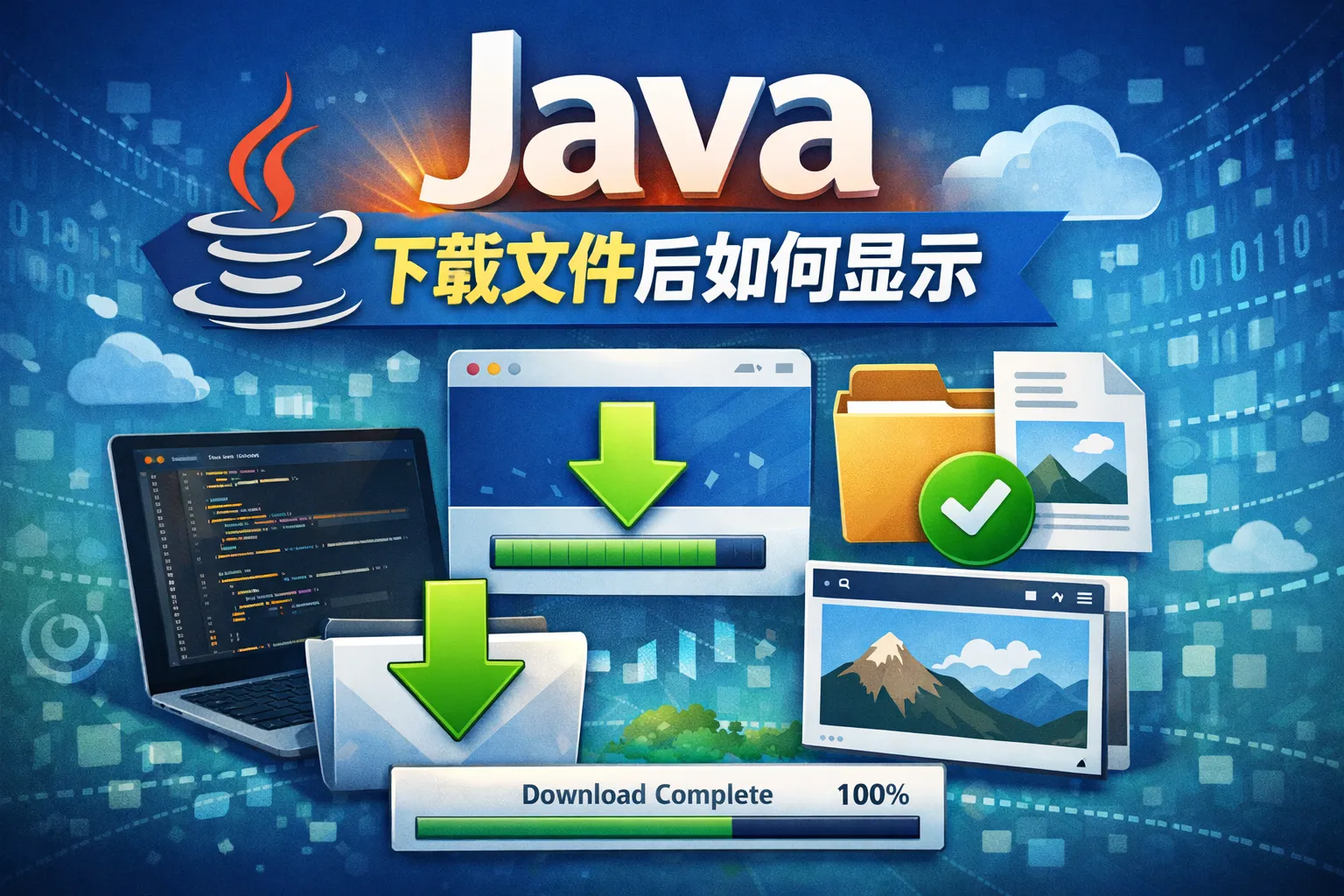 java下载文件后如何显示