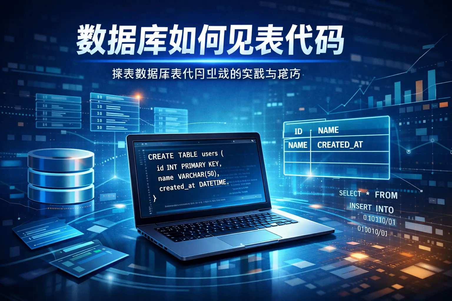 数据库如何见表代码