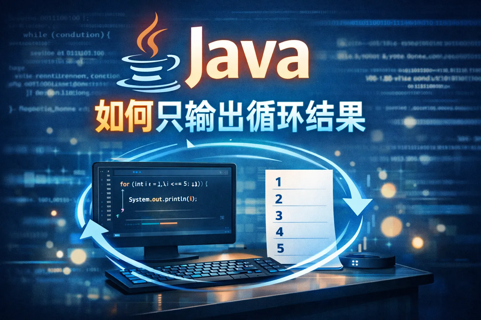 java如何只输出循环结果
