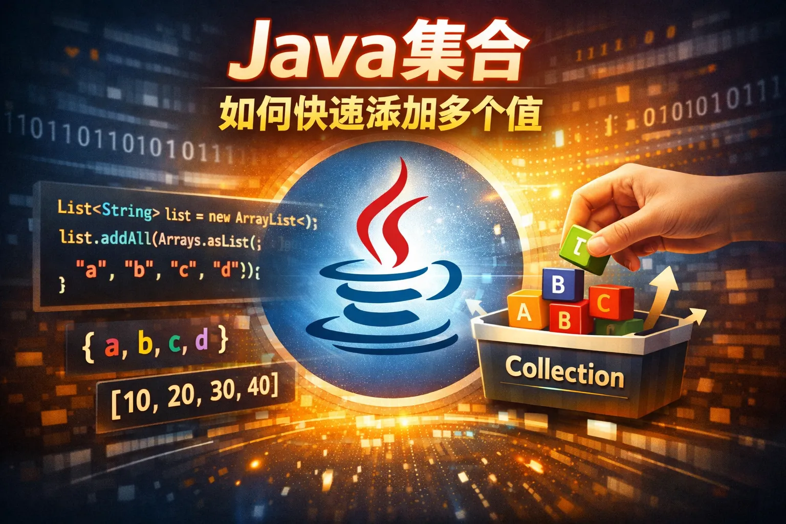 java集合如何快速添加多个值