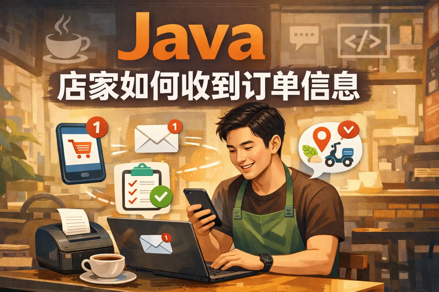 java店家如何收到订单信息