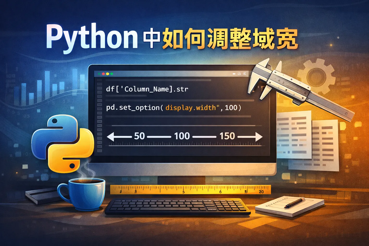 python中如何调整域宽