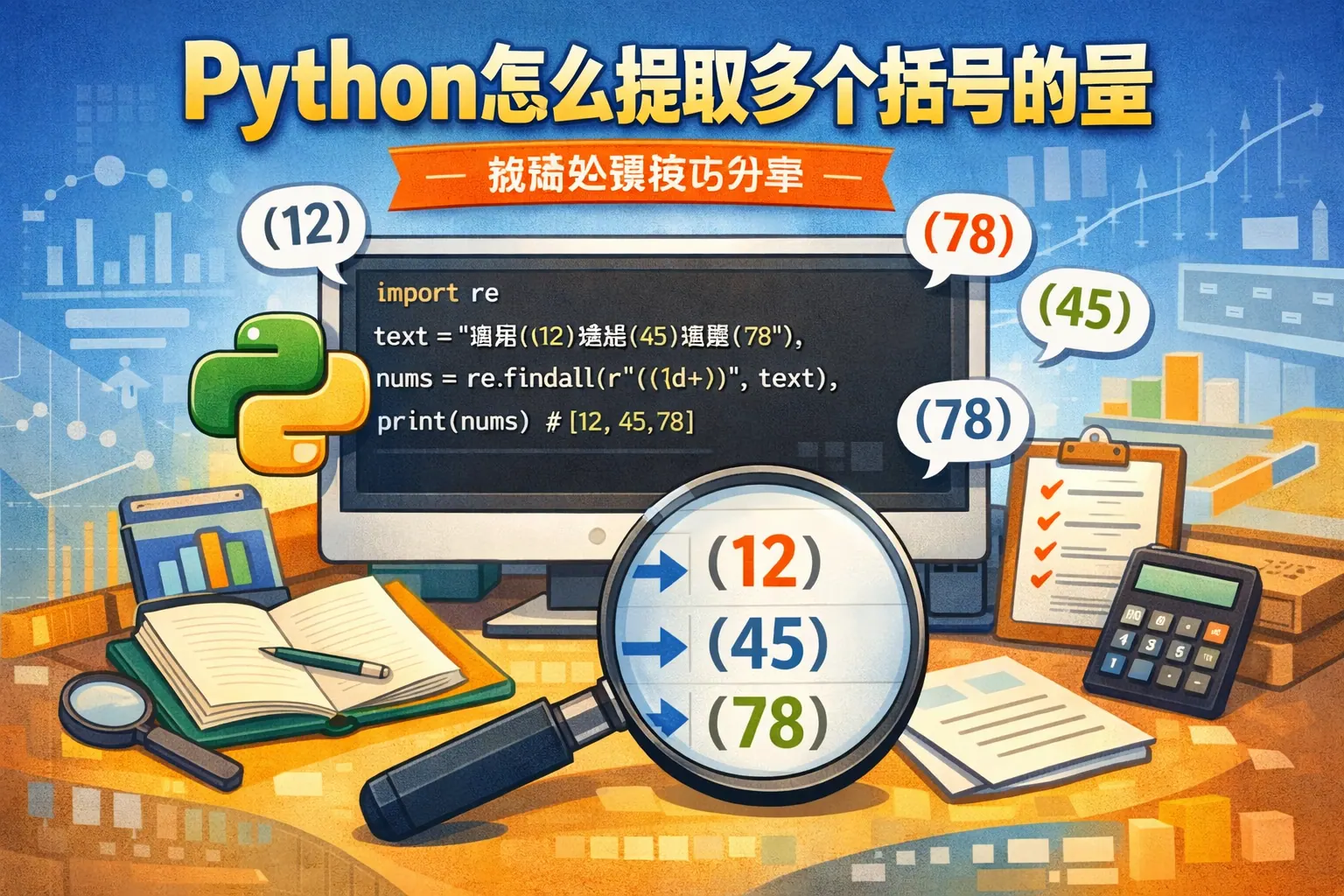 python怎么提取多个括号的量
