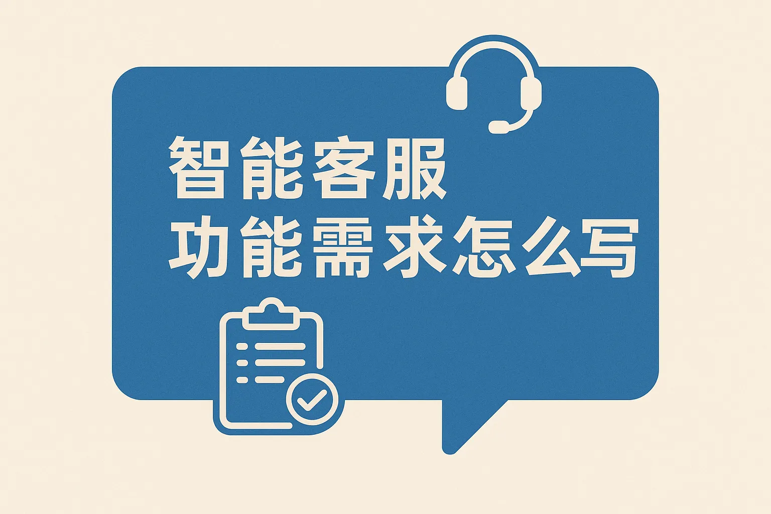 智能客服功能需求怎么写