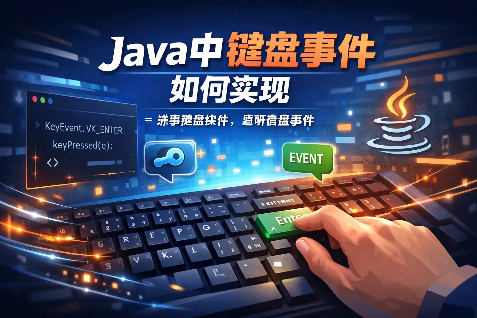 java中键盘事件如何实现的