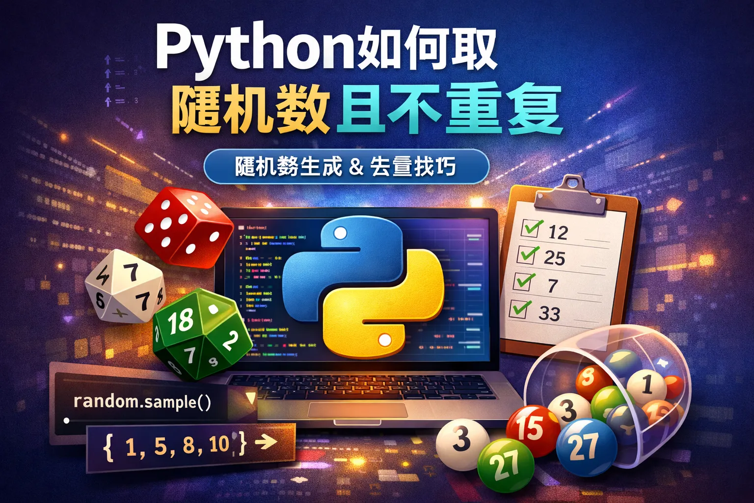 python如何取随机数且不重复
