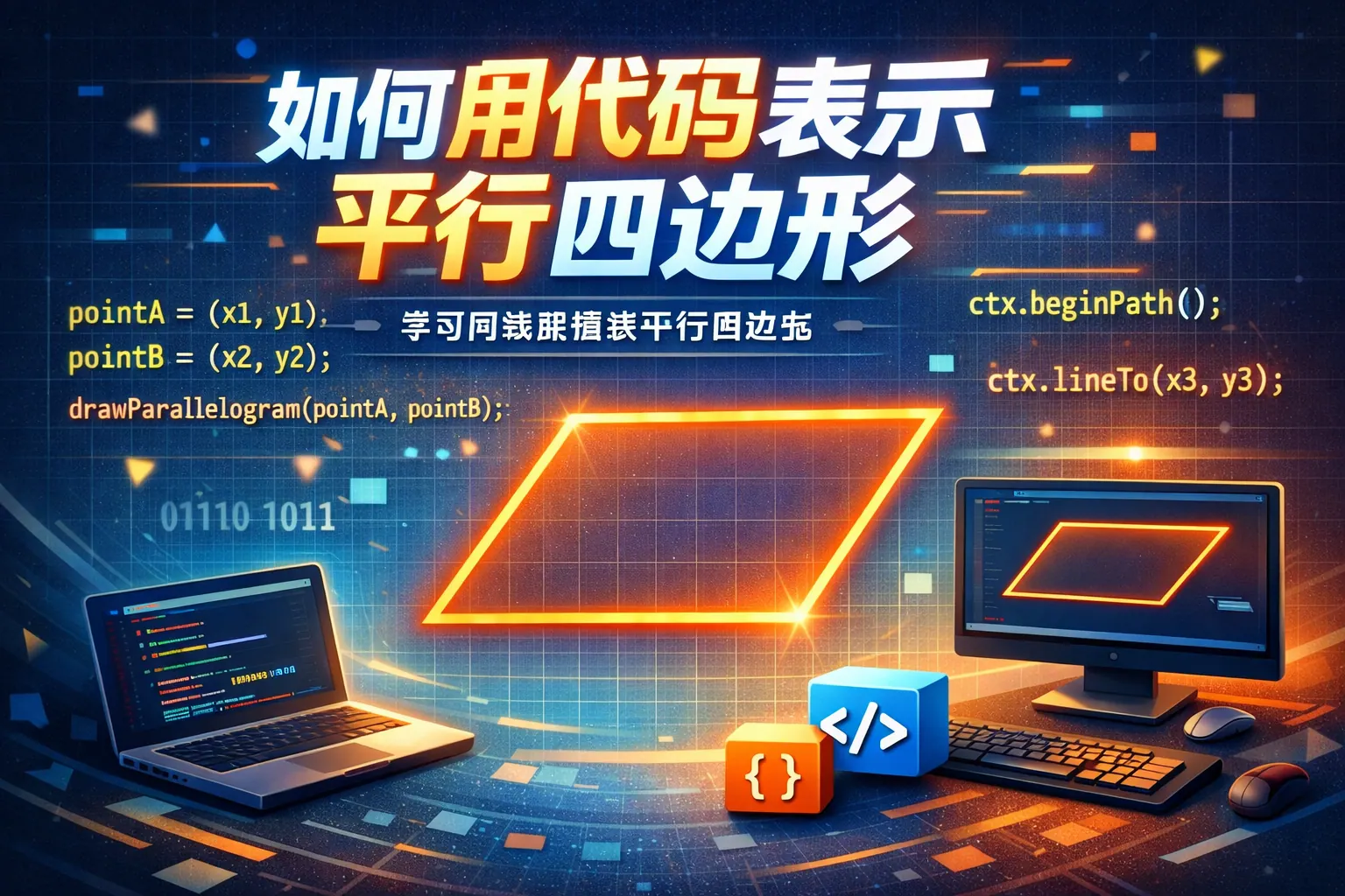 如何用代码表示平行四边形