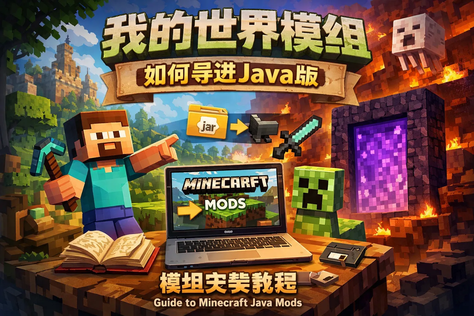 我的世界模组如何导进java版