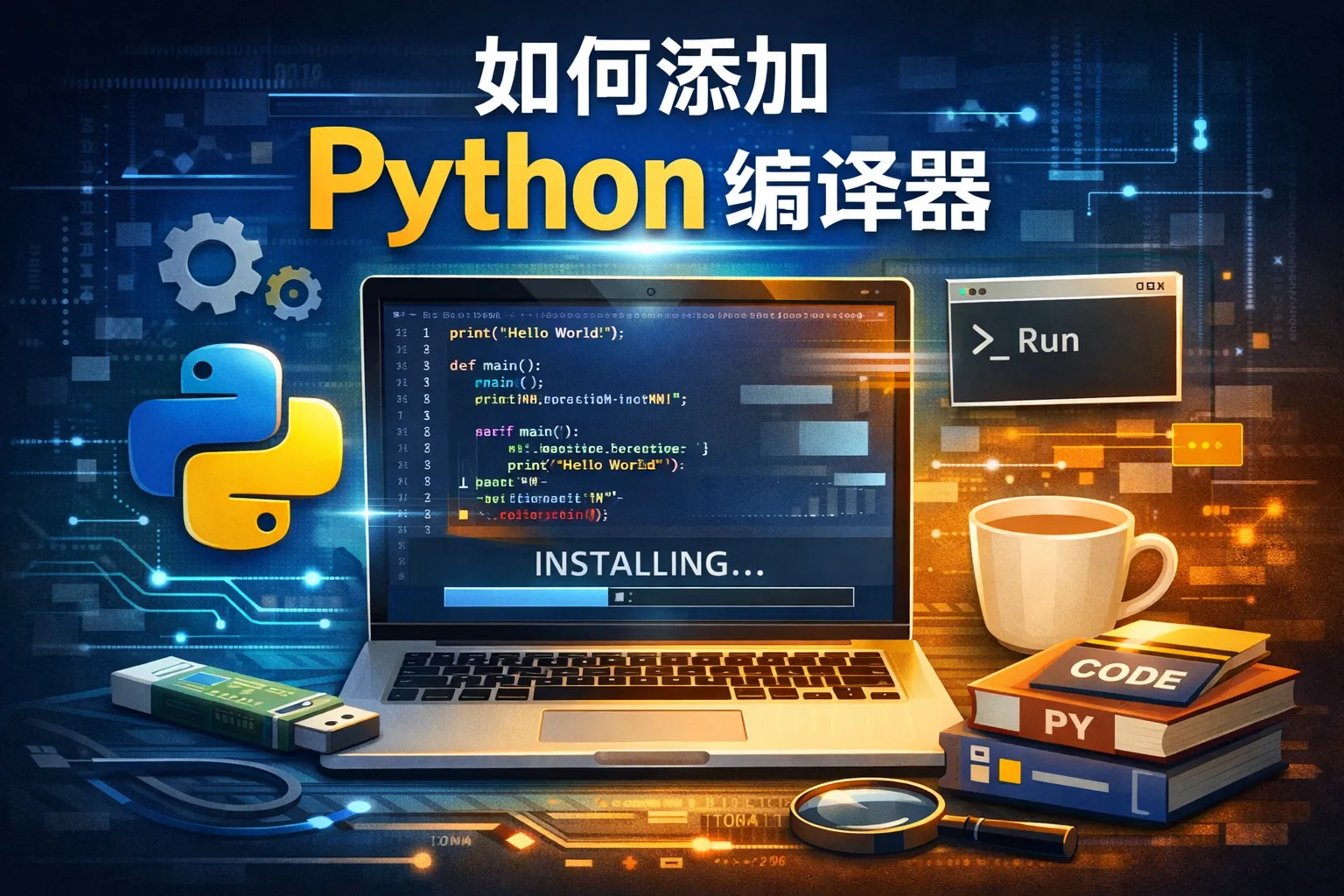 如何添加python编译器