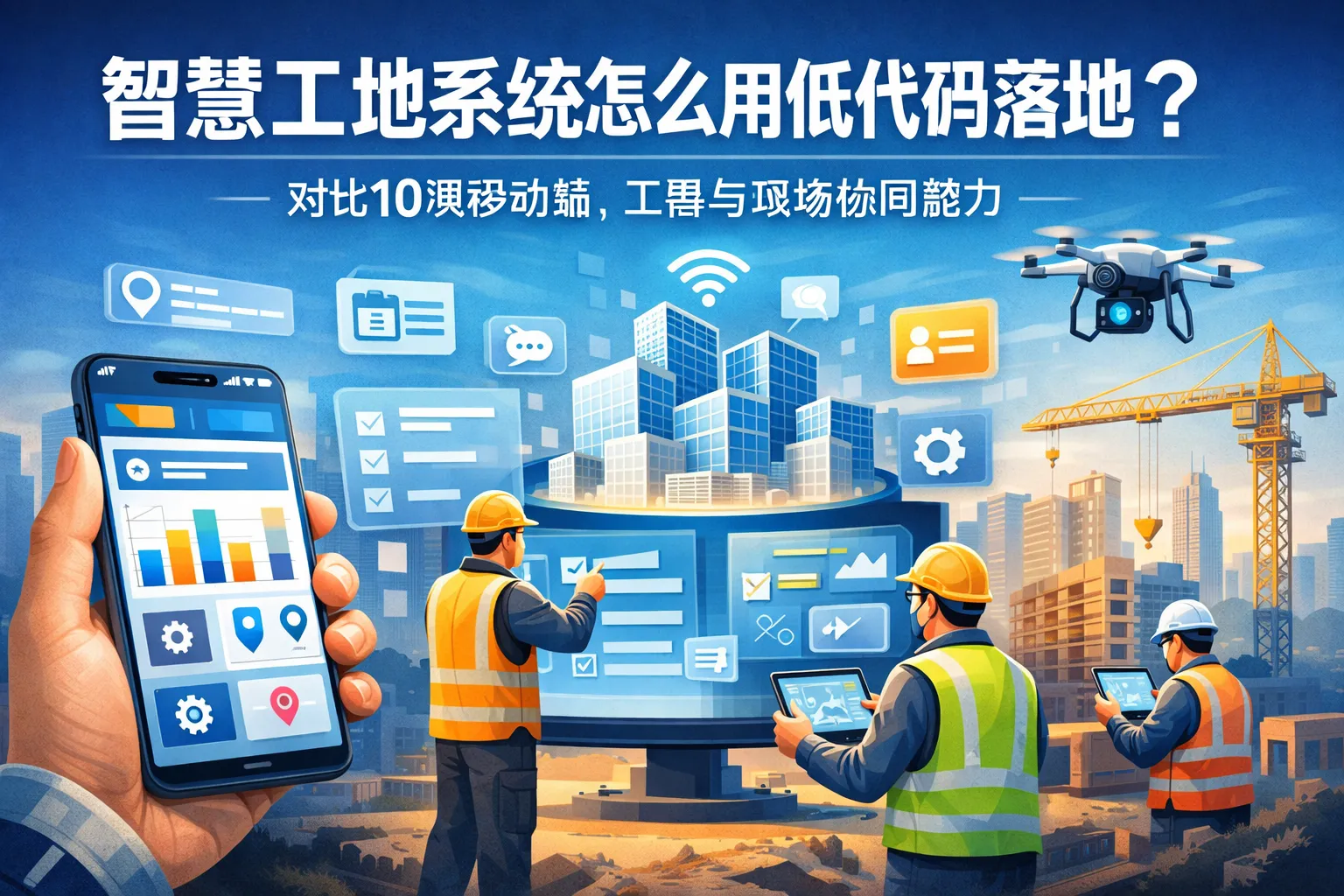 智慧工地系统怎么用低代码落地?对比10项移动端、工单与现场协同能力