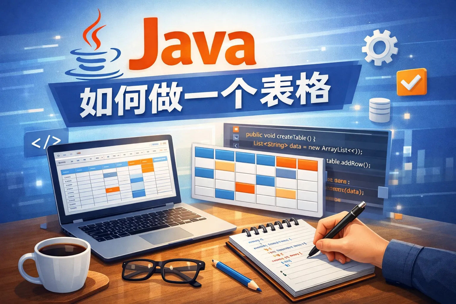 java如何做一个表格