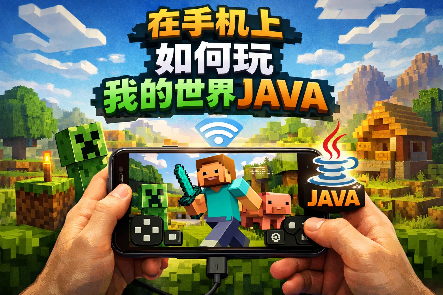 在手机上如何玩我的世界java