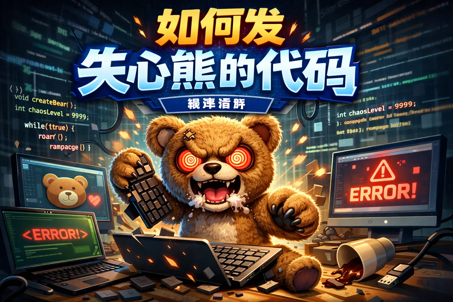 如何发失心熊的代码