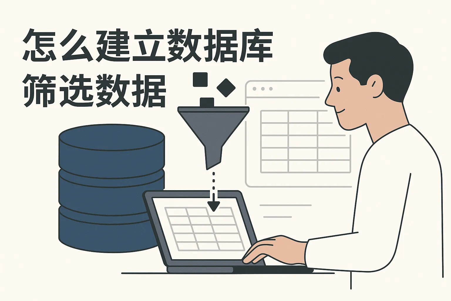 怎么建立数据库筛选数据