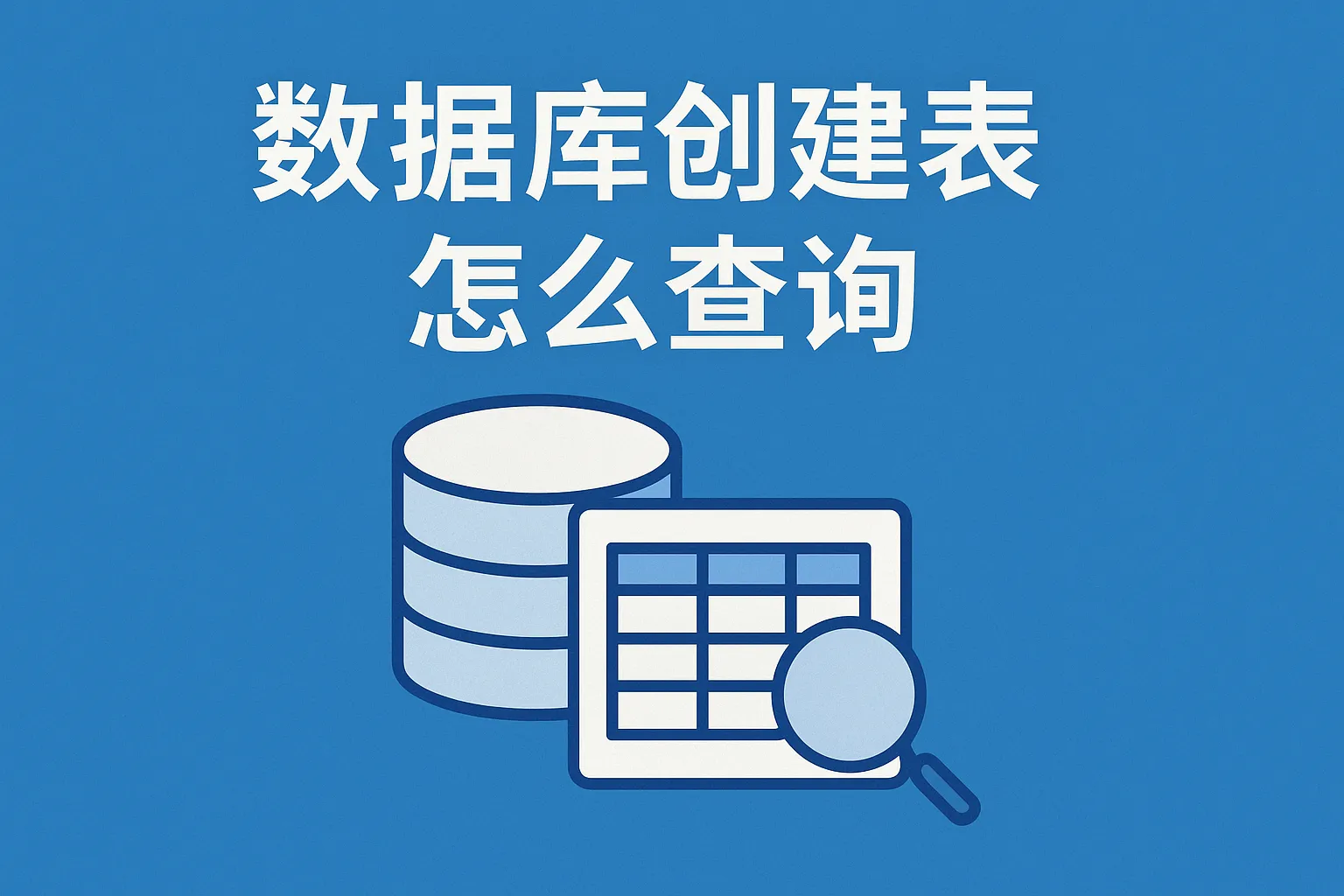 数据库创建表怎么查询