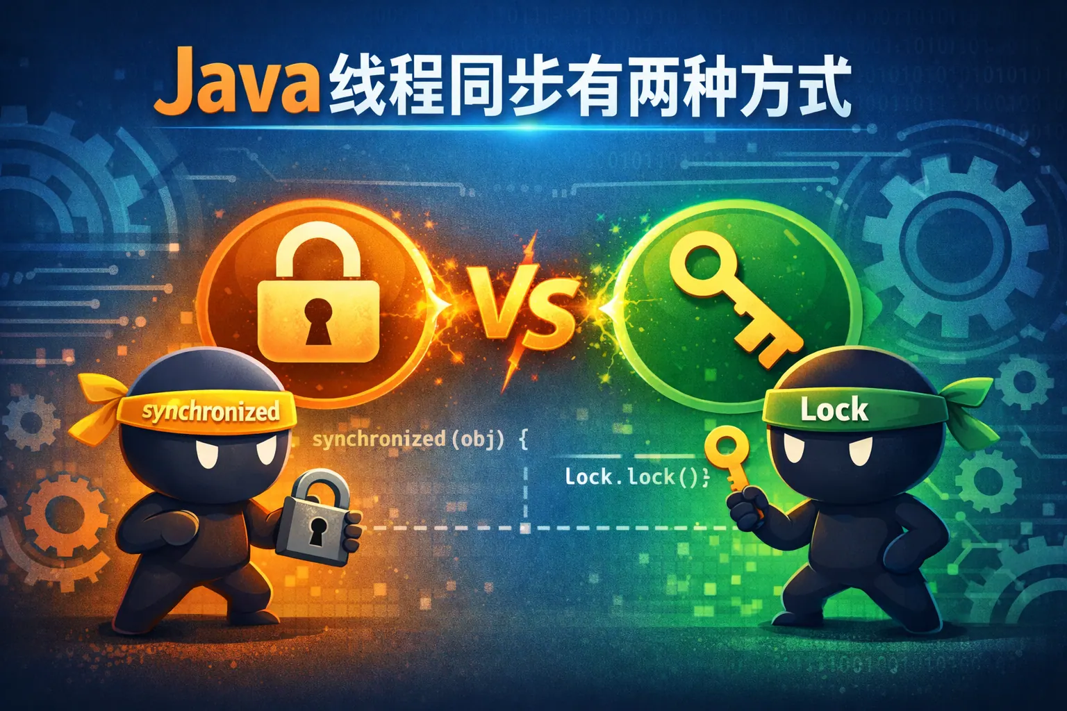 java线程同步有两种方式