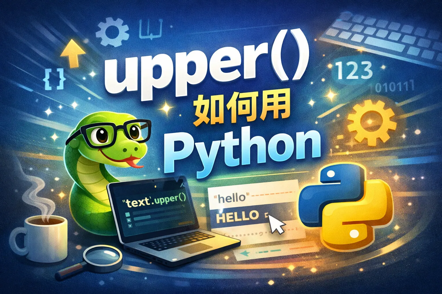 upper怎么用python