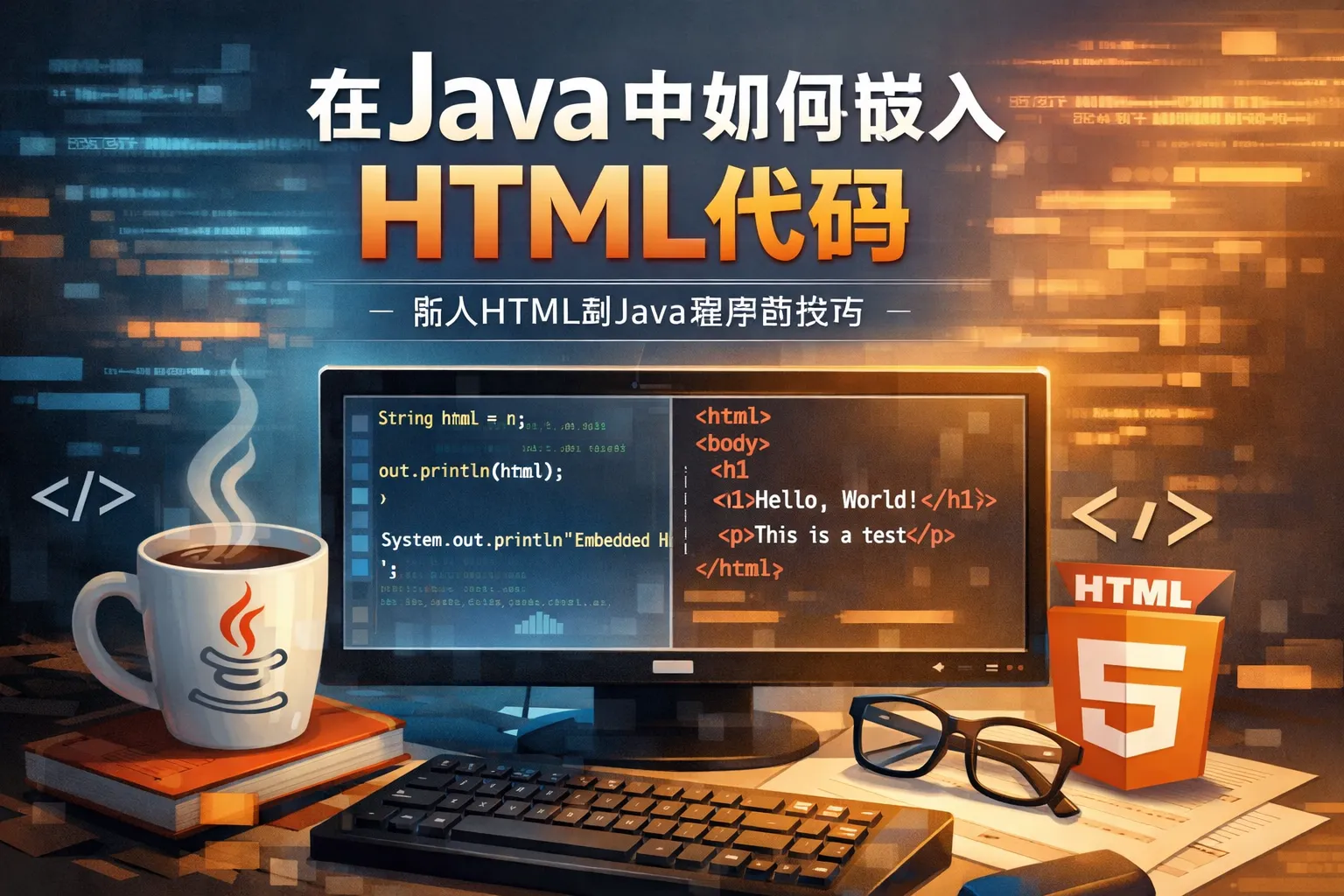 在Java中如何嵌入HTML代码