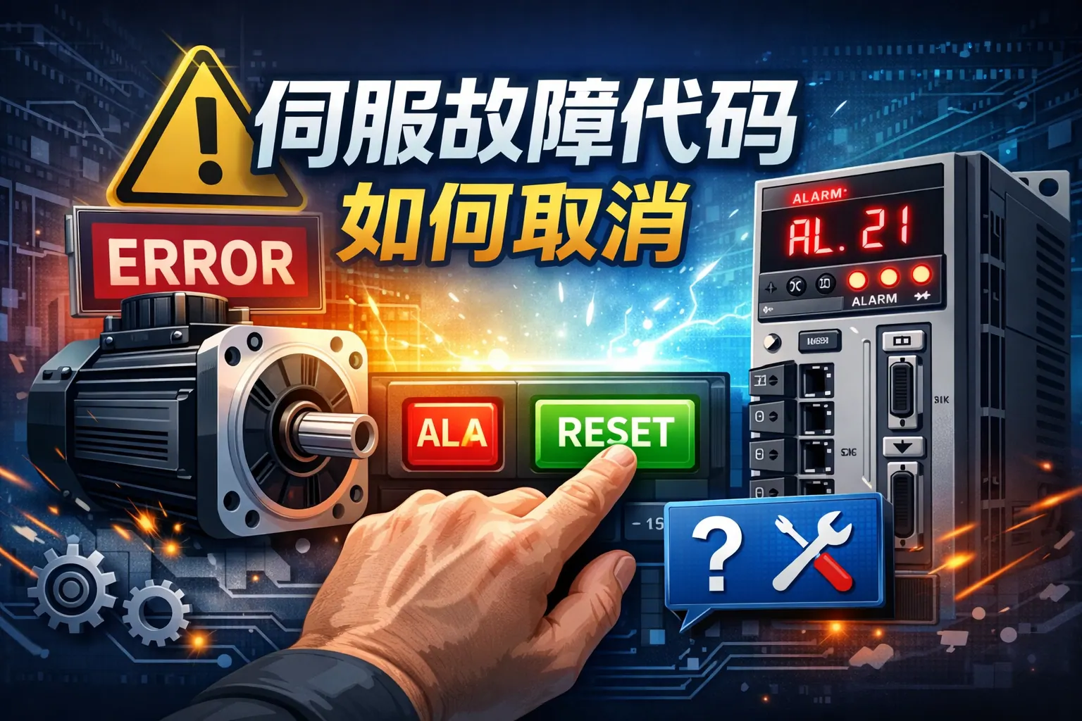 伺服故障代码如何取消