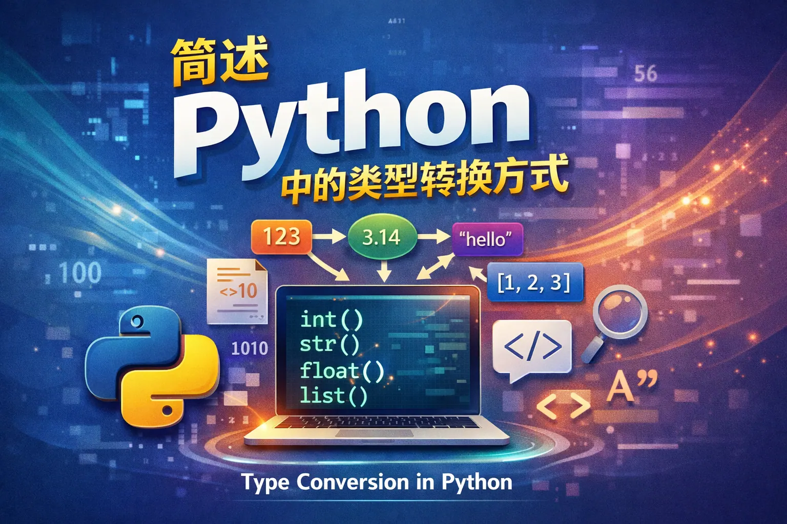 简述python中的类型转换方式