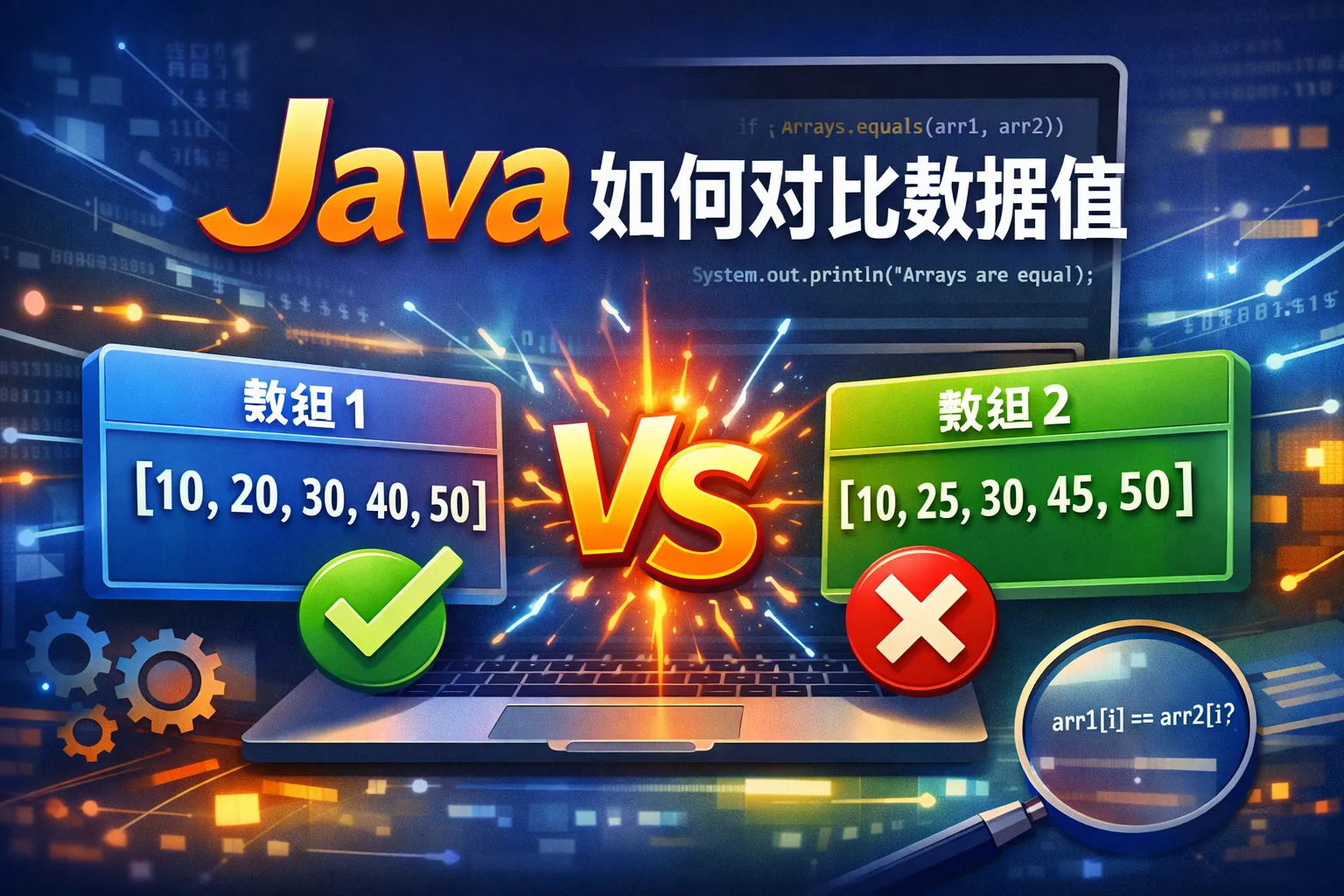 java如何对比数组值