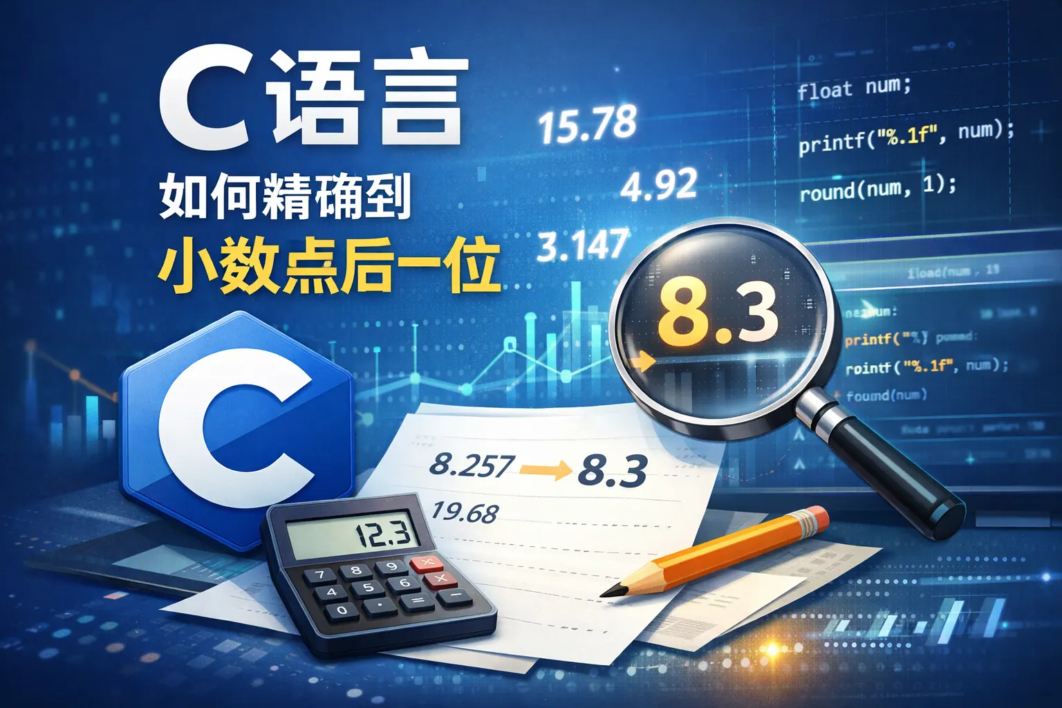 c 语言如何精确到小数点后一位