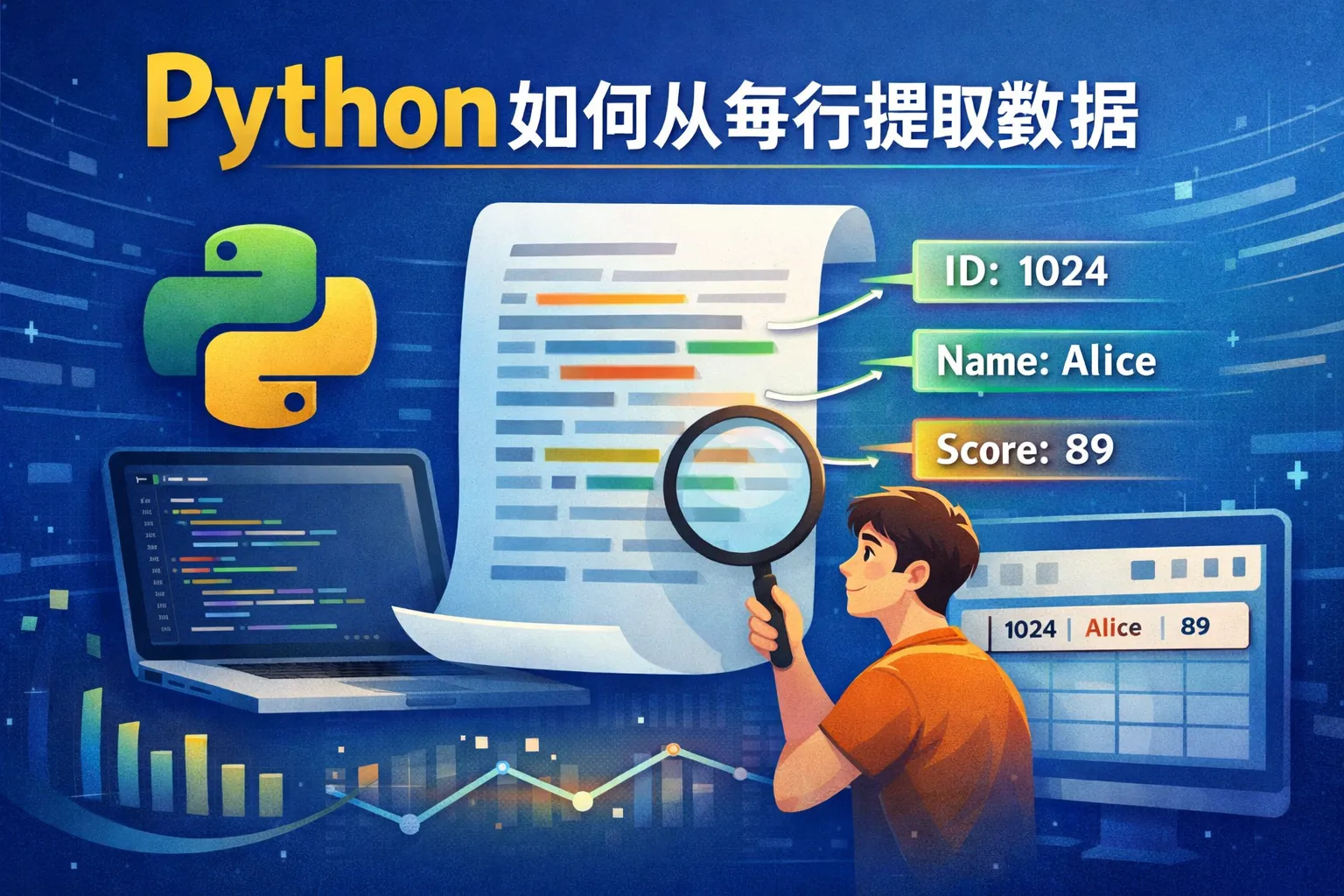 python如何从每行提取数据