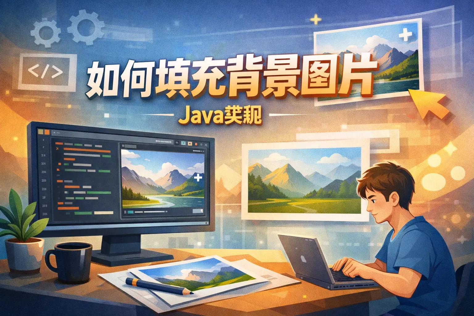 如何填充背景图片 java