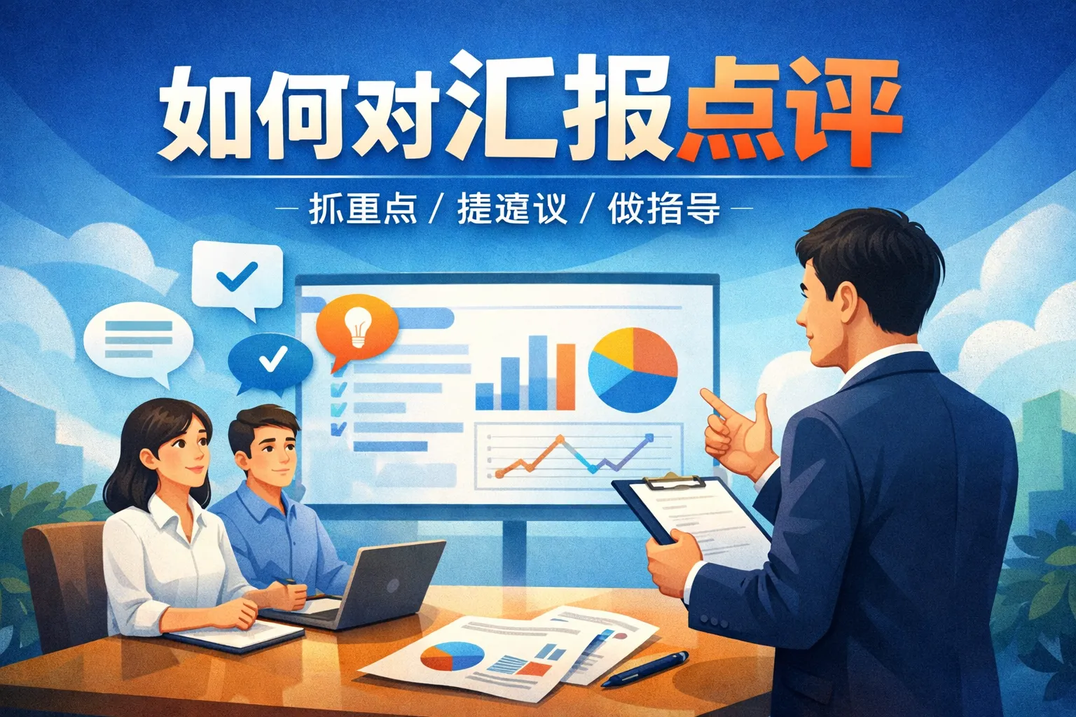 如何对汇报点评