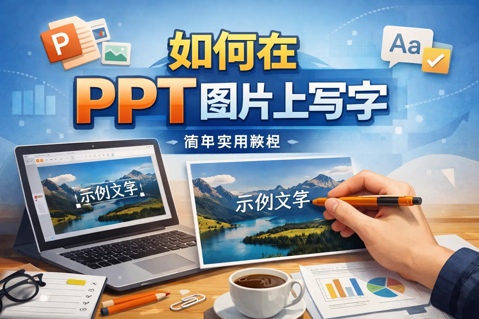 如何在ppt图片上写字